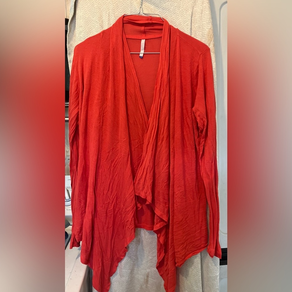 Size Medium, Lightweight Coral Long Sleeve Coverup